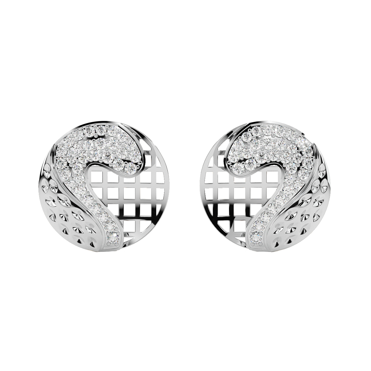 Jokia Round Diamond Stud Earrings